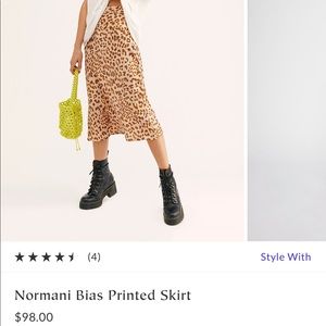 Free people printed midi skirt!